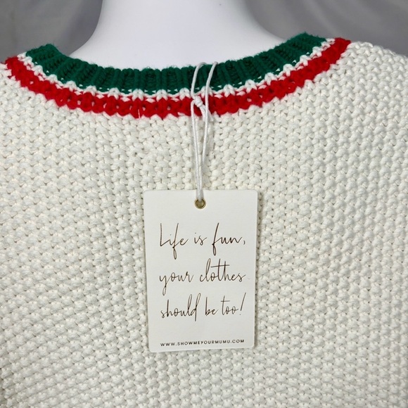 Show Me Your Mumu 100% Cotton Festive Sweater XS NWT - Picture 9 of 13